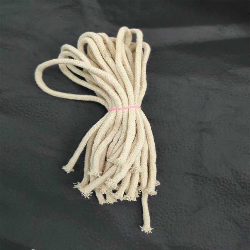 LGEGE Oil Lamp Wicks Burner, Round Cotton Kerosene Burner, Candle Lamp Burner Replacement 20 Pcs 1.34ftï¼ˆ41cm x 0.2"(5mm) - Image 2